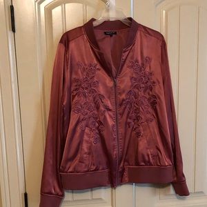 Torrid Silky Rose Pink Bomber Jacket
